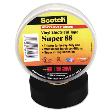 3M™ Scotch 88 Super Vinyl Electrical Tape, 0.75" X 66 Ft, Black freeshipping - TVN Wholesale